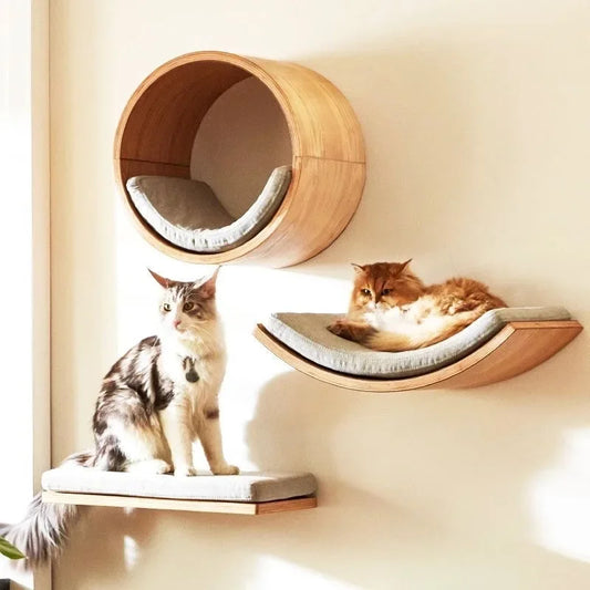 Parcours Mural pour Chat en Bois - Ronronclub