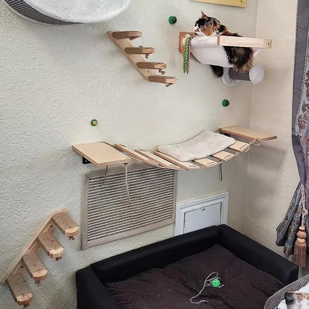 Parcours Mural pour Chat en Bois - Ronronclub